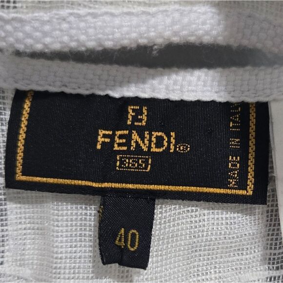 🐢 Fendi Linen Skirt Size 8. Like New! Guaranteed Authentic!! - Picture 1 of 16
